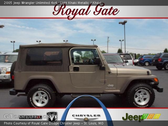 2005 Jeep Wrangler Unlimited 4x4 in Light Khaki Metallic