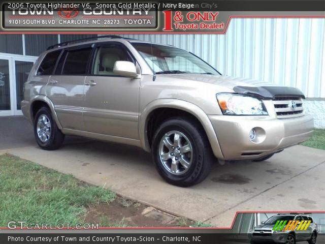 2006 Toyota Highlander V6 in Sonora Gold Metallic