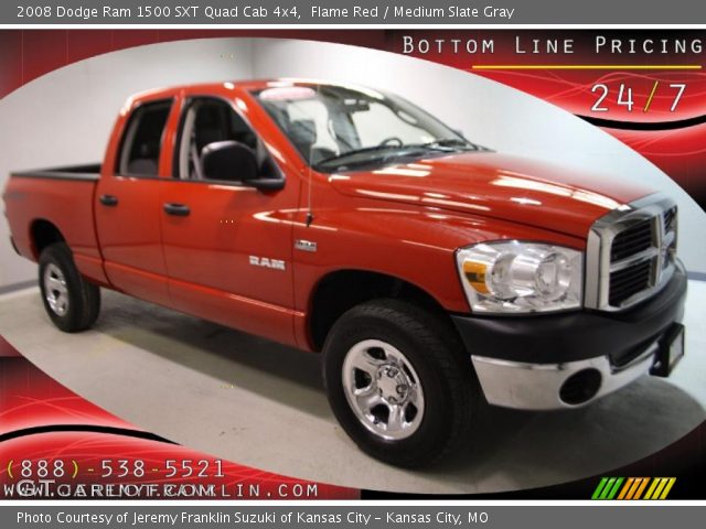 2008 Dodge Ram 1500 SXT Quad Cab 4x4 in Flame Red