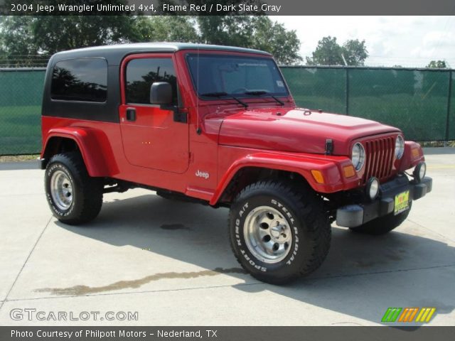 2004 Jeep Wrangler Unlimited 4x4 in Flame Red