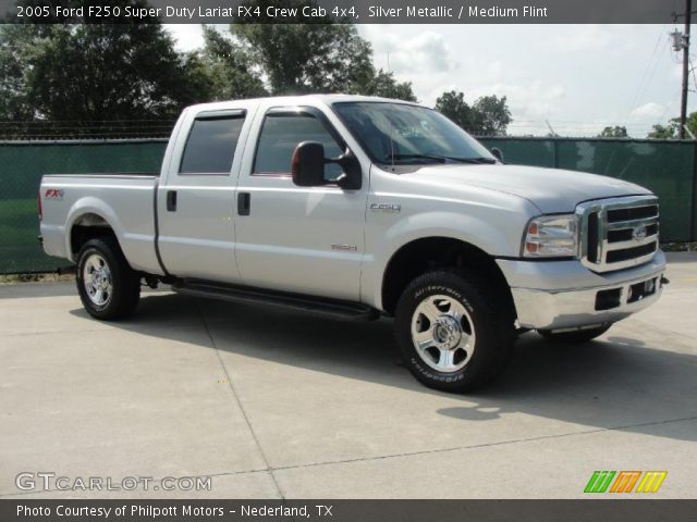 2005 Ford F250 Super Duty Lariat FX4 Crew Cab 4x4 in Silver Metallic