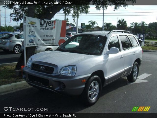2003 Hyundai Santa Fe I4 in Nordic White