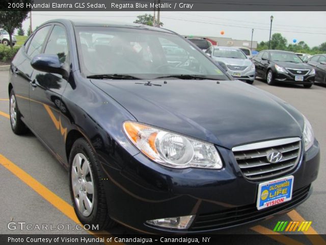 2008 Hyundai Elantra GLS Sedan in Regatta Blue Metallic