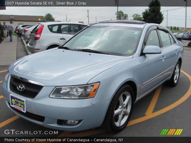 2007 Hyundai Sonata SE V6 in Silver Blue