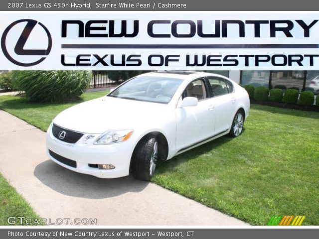 2007 Lexus GS 450h Hybrid in Starfire White Pearl