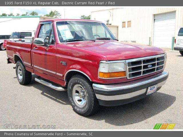 1995 Ford F150 XL Regular Cab in Electric Currant Red Pearl
