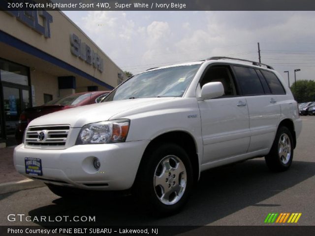 2006 Toyota Highlander Sport 4WD in Super White