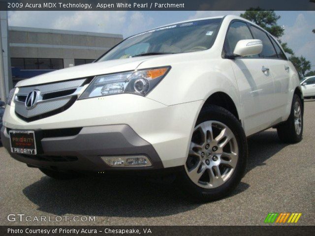 2009 Acura MDX Technology in Aspen White Pearl