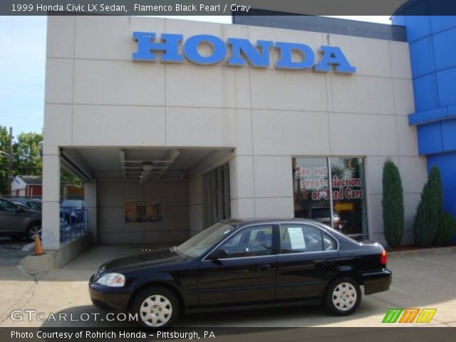 1999 Honda Civic LX Sedan in Flamenco Black Pearl