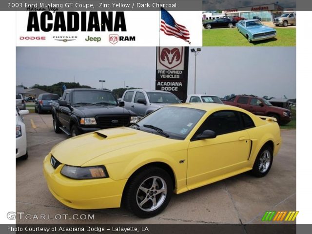 2003 Ford Mustang GT Coupe in Zinc Yellow