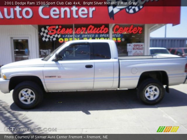 2001 Dodge Ram 1500 Sport Club Cab 4x4 in Bright Silver Metallic