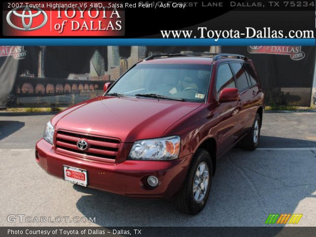 2007 Toyota Highlander V6 4WD in Salsa Red Pearl