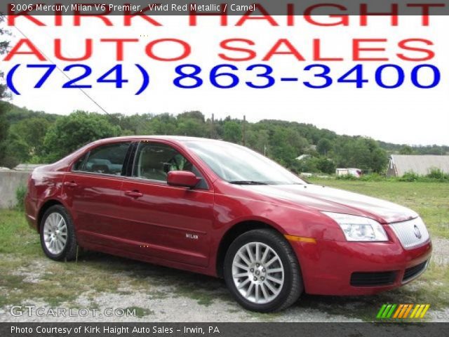 2006 Mercury Milan V6 Premier in Vivid Red Metallic