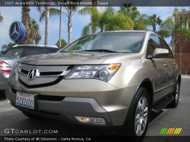 2007 Acura MDX Technology in Desert Rock Metallic