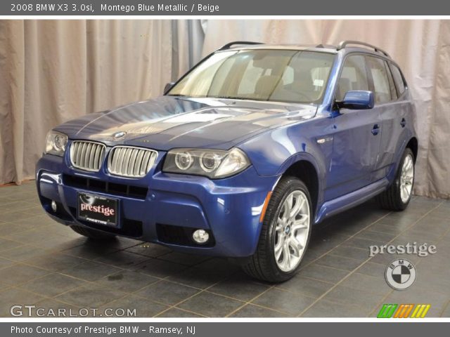 2008 BMW X3 3.0si in Montego Blue Metallic