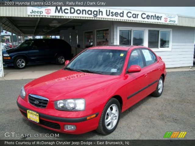 2003 Hyundai Elantra GLS Sedan in Rally Red