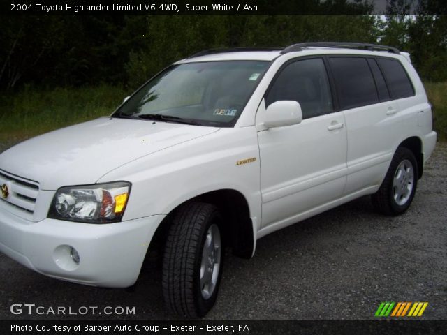 2004 Toyota Highlander Limited V6 4WD in Super White