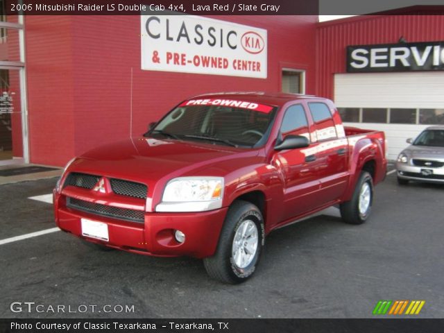 2006 Mitsubishi Raider LS Double Cab 4x4 in Lava Red