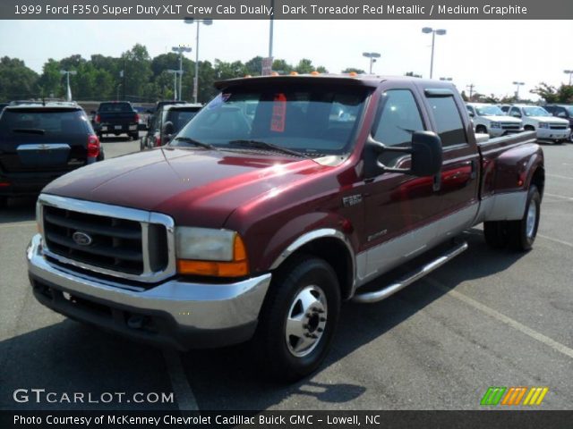 1999 Ford F350 Super Duty XLT Crew Cab Dually in Dark Toreador Red Metallic