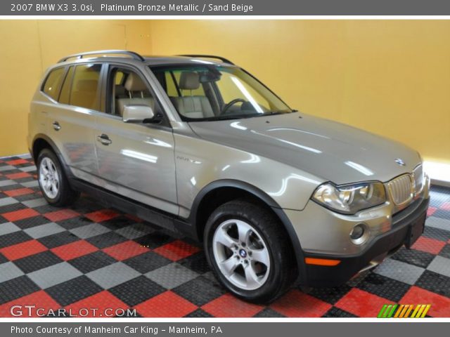 2007 BMW X3 3.0si in Platinum Bronze Metallic