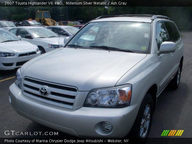 2007 Toyota Highlander V6 4WD in Millenium Silver Metallic