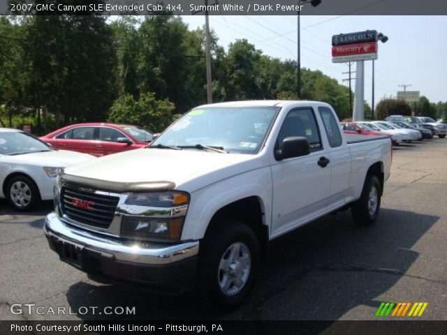2007 GMC Canyon SLE Extended Cab 4x4 in Summit White