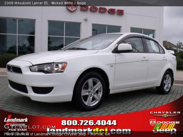 2008 Mitsubishi Lancer ES in Wicked White