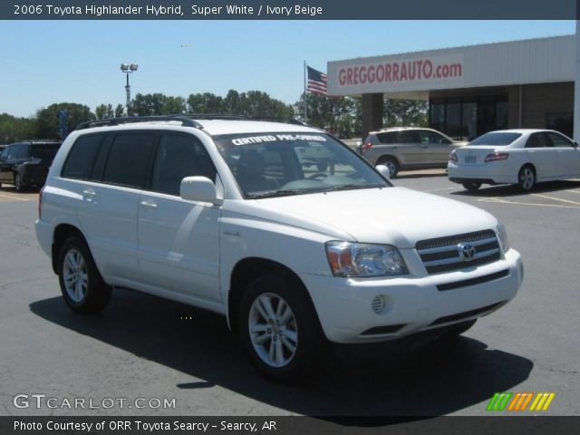 2006 Toyota Highlander Hybrid in Super White