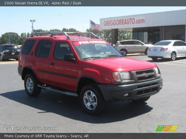 2000 Nissan Xterra SE V6 in Aztec Red