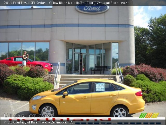 2011 Ford Fiesta SEL Sedan in Yellow Blaze Metallic Tri-Coat