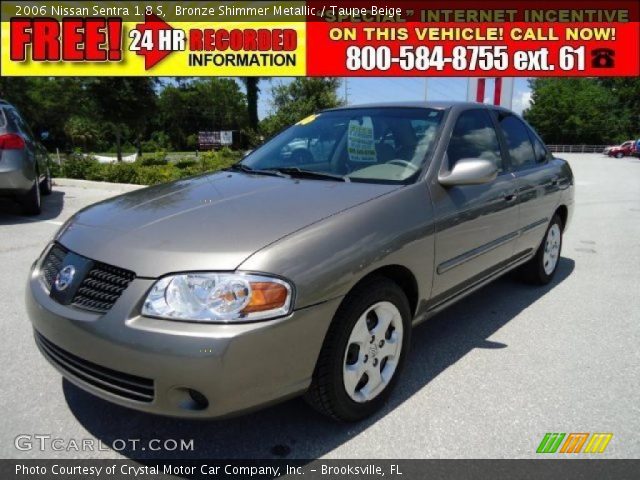 2006 Nissan Sentra 1.8 S in Bronze Shimmer Metallic