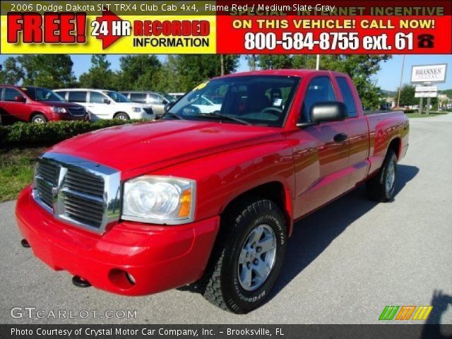 2006 Dodge Dakota SLT TRX4 Club Cab 4x4 in Flame Red