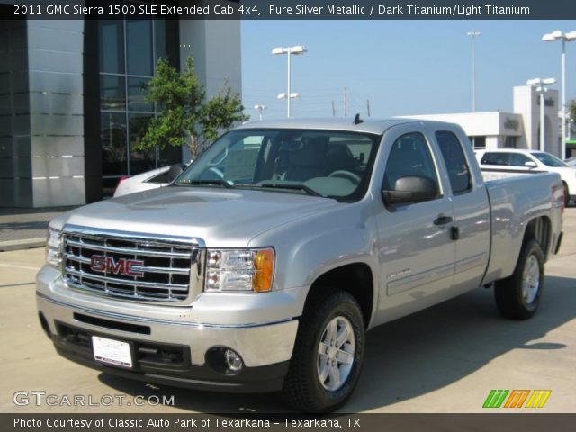 2011 GMC Sierra 1500 SLE Extended Cab 4x4 in Pure Silver Metallic