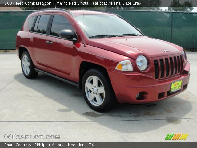 2007 Jeep Compass Sport in Inferno Red Crystal Pearlcoat