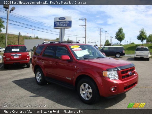2008 Ford Escape Limited 4WD in Redfire Metallic