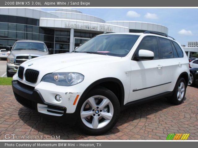 2008 BMW X5 3.0si in Alpine White
