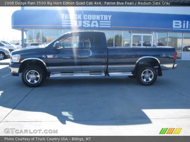 2008 Dodge Ram 3500 Big Horn Edition Quad Cab 4x4 in Patriot Blue Pearl