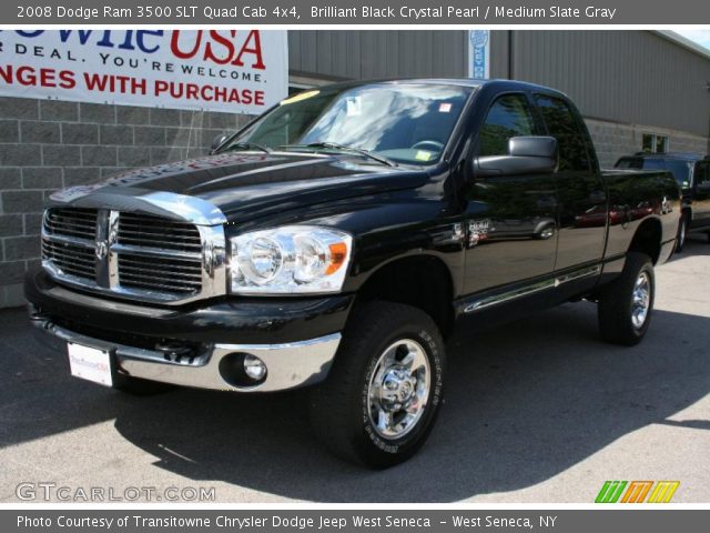 2008 Dodge Ram 3500 SLT Quad Cab 4x4 in Brilliant Black Crystal Pearl