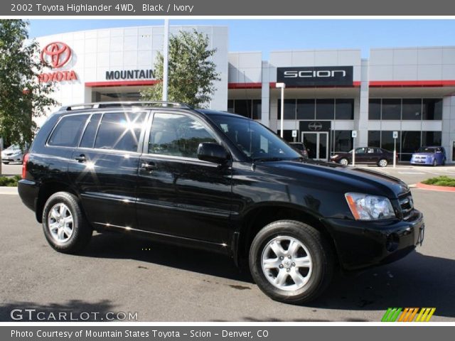 2002 Toyota Highlander 4WD in Black