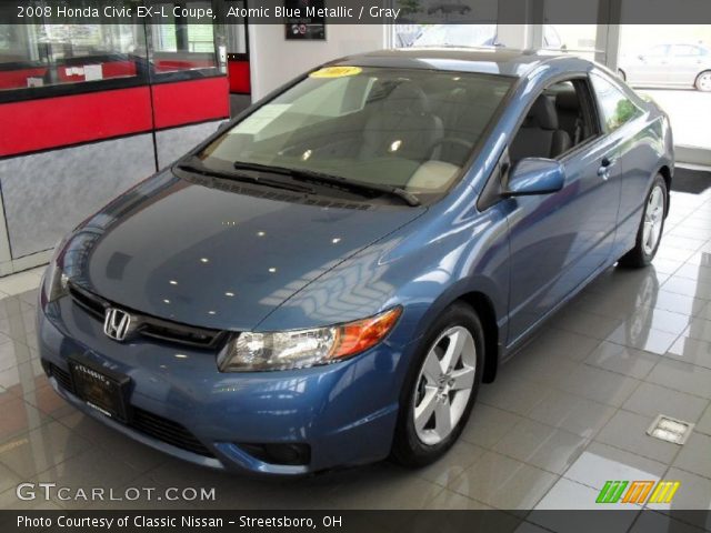 2008 Honda Civic EX-L Coupe in Atomic Blue Metallic