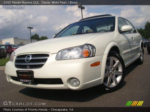 2003 Nissan Maxima GLE in Glacier White Pearl