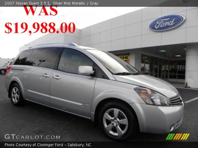 2007 Nissan Quest 3.5 S in Silver Mist Metallic