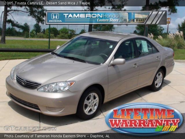2005 Toyota Camry LE in Desert Sand Mica