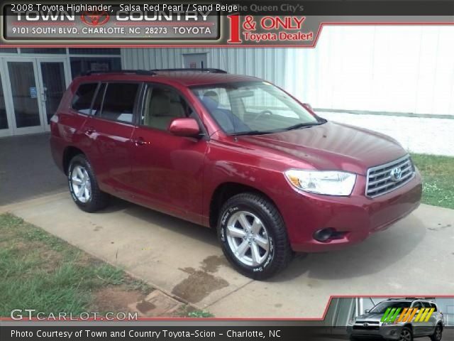2008 Toyota Highlander  in Salsa Red Pearl