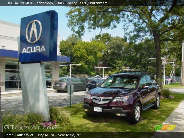 2008 Acura MDX Technology in Dark Cherry Pearl