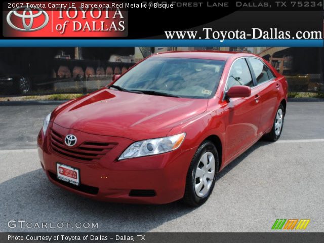 2007 Toyota Camry LE in Barcelona Red Metallic