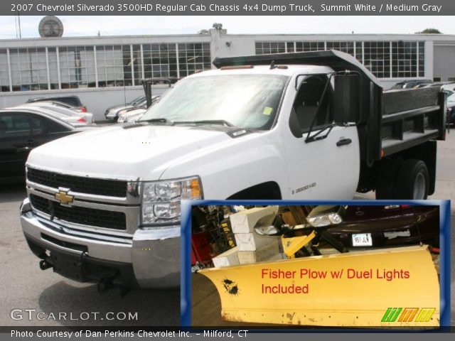 2007 Chevrolet Silverado 3500HD Regular Cab Chassis 4x4 Dump Truck in Summit White