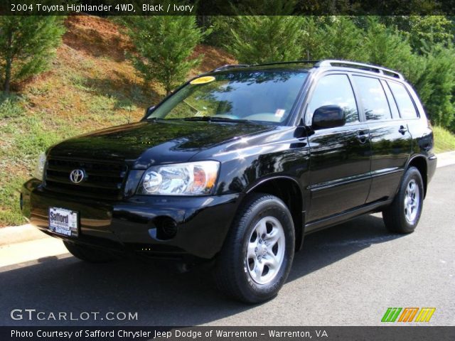 2004 Toyota Highlander 4WD in Black