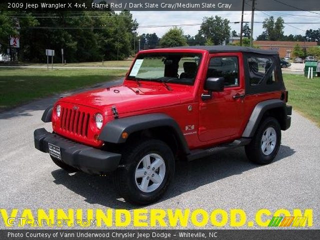 2009 Jeep Wrangler X 4x4 in Flame Red