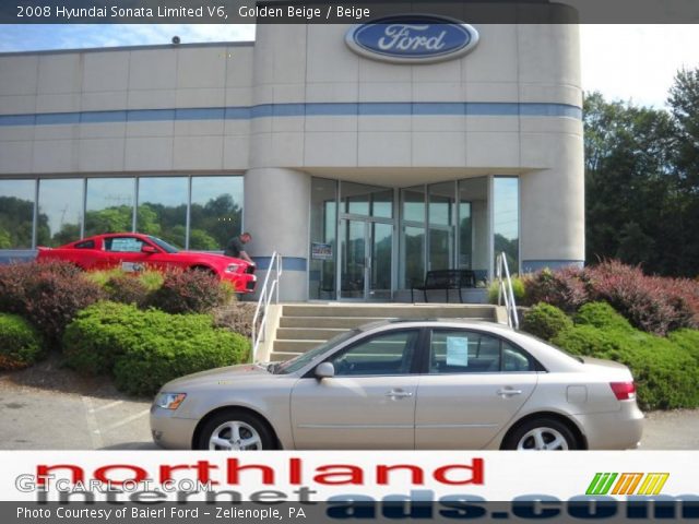 2008 Hyundai Sonata Limited V6 in Golden Beige